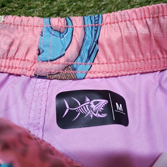 Psycho Tuna Swim Trunks Men’s Sz M Hawaiian Tribal Retro Board Shorts 4829 - Picture 5 of 9